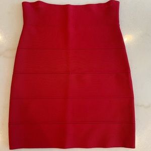 Red bodycon skirt